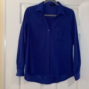 Blue Button Down top